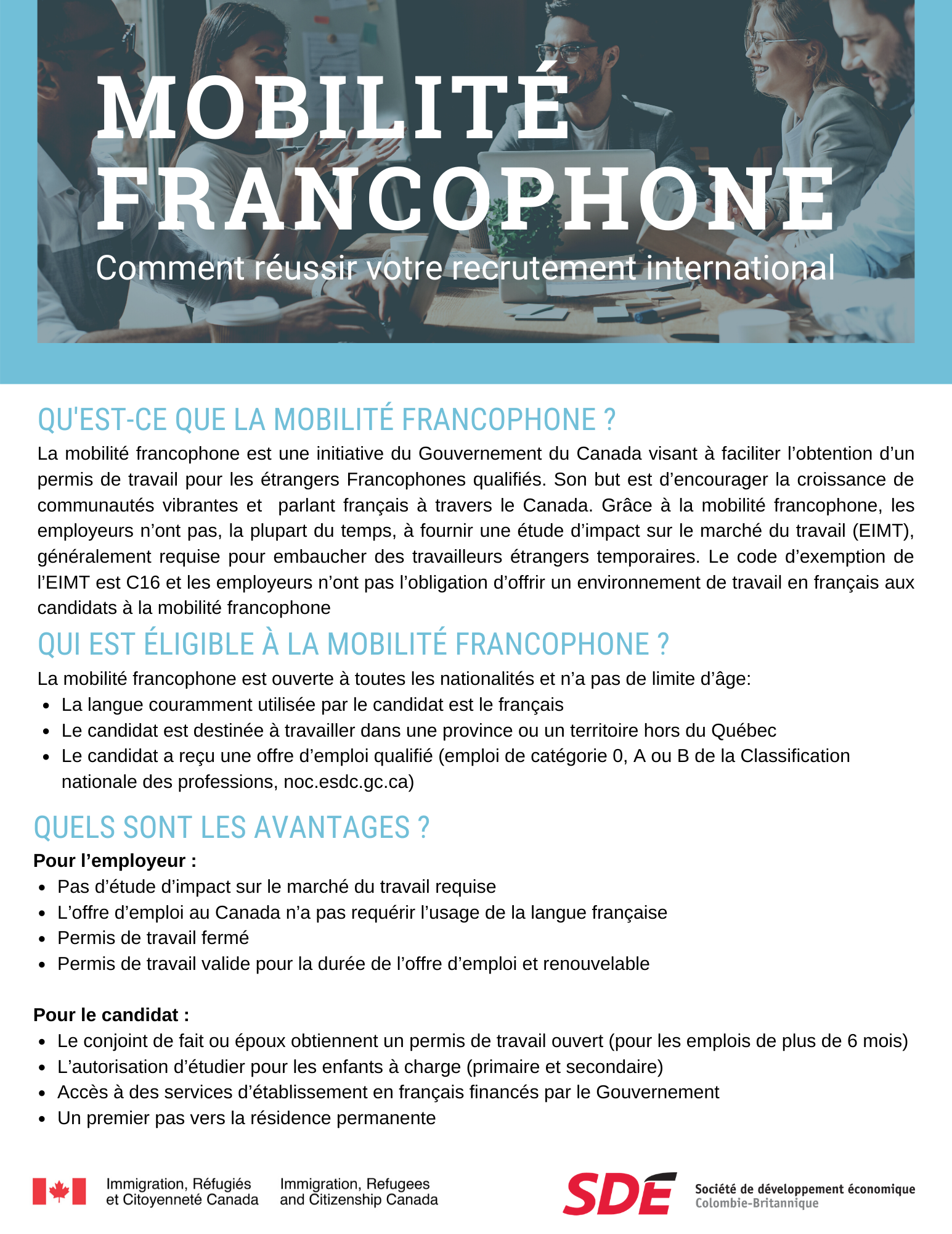 Mobilité francophone guide employeur